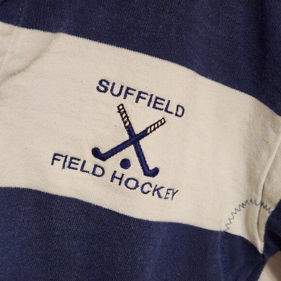 🏉 Barbarian Rugby Wear Heavyweight Stripe Shirt M Suffield Field Hockey #7 🏑 - Picture 4 of 6